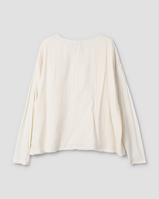 Ewa i Walla shirt blouse double cotton Berna 44220 AW26 bone white