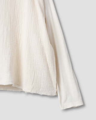 Ewa i Walla shirt blouse double cotton Berna 44220 AW26 bone white