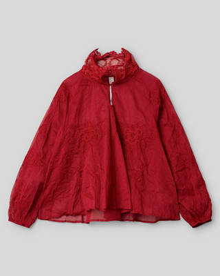 Ewa i Walla blouse organdie Rosa 44221 AW26 red
