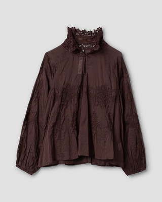 Ewa i Walla blouse organdie Rosa 44221 AW26 raisin