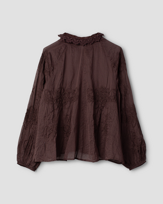 Ewa i Walla blouse organdie Rosa 44221 AW26 raisin