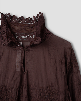 Ewa i Walla blouse organdie Rosa 44221 AW26 raisin