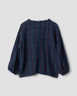 Ewa i Walla blouse blue checked Penelope 44222 AW26 original