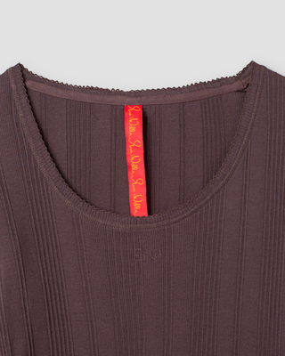 SanDahlia Shirts & Tops Ewa i Walla shirt rib jersey Juni 44224 AW26 raisin Ewa i Walla shirt rib jersey Juni 44224 AW26 raisin