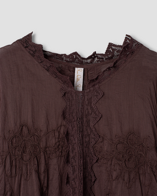 Ewa i Walla blouse organdie Lova 44228 AW26 raisin