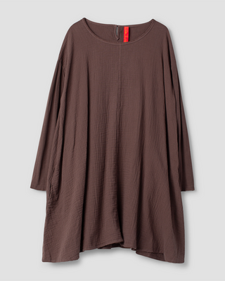 Ewa i Walla tunic blouse double cotton Ella 44229 AW26 raisin