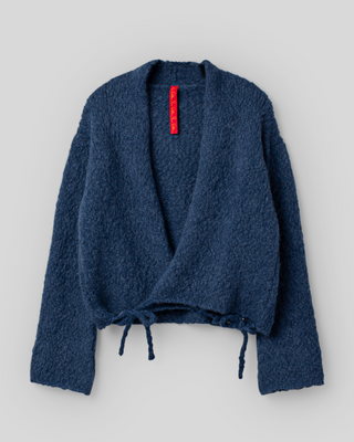 Ewa i Walla cardigan alpaca Calla  44232 AW26 blue
