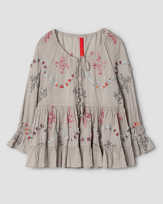 SanDahlia Blusen & Tunika Ewa i Walla Blouse Cindy Embroidered Voile 44940 AW23 Original