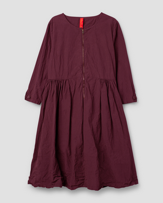 SanDahlia jurk Ewa i Walla dress cotton Alicia 55913 AW25 dark plum Ewa i Walla dress cotton Alicia 55913 AW25 dark plum