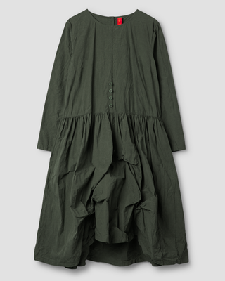 SanDahlia jurk Ewa i Walla dress cotton Britt 55916 AW25 forest green Ewa i Walla dress cotton Britt 55916 AW25 forest green