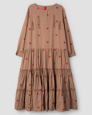 SanDahlia jurk Ewa i Walla dress checked Felicia 55925 AW25 dark plum Ewa i Walla dress checked Felicia 55925 AW25 dark plum