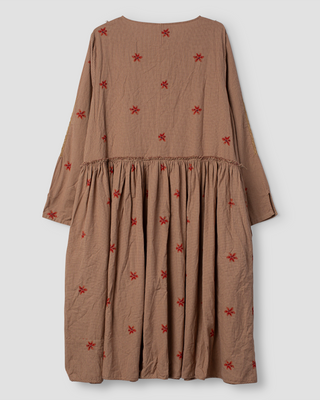 SanDahlia jurk Ewa i Walla dress checked Frideborg 55926 AW25 dark plum Ewa i Walla dress checked Frideborg 55926 AW25 dark plum