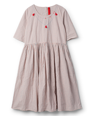 SanDahlia jurk Ewa i Walla dress checked cotton Pyret 55952 SS26 original Ewa i Walla dress checked cotton Pyret 55952 SS26 original