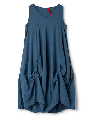 SanDahlia jurk Ewa i Walla checked linen Malin 55959 SS26 blue Ewa i Walla checked linen Malin 55959 SS26 blue