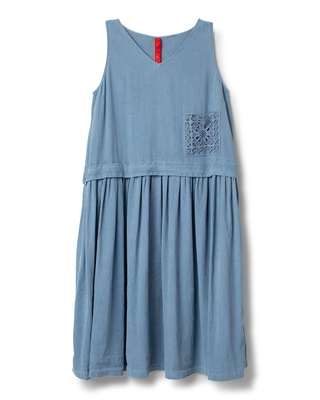 SanDahlia jurk Ewa i Walla dress striped linen Febe 55961 SS26 indigo Ewa i Walla dress striped linen Febe 55961 SS26 indigo