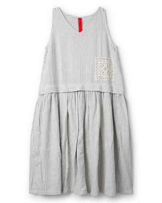 SanDahlia jurk Ewa i Walla dress striped linen Febe 55961 SS26 striped Ewa i Walla dress striped linen Febe 55961 SS26 striped