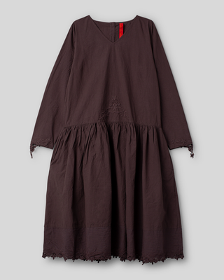 Ewa i Walla dress cotton Cia 55969 AW26 raisin