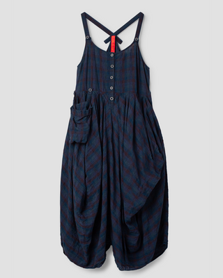 Ewa i Walla dress blue checked Kyra 55974 AW26 original