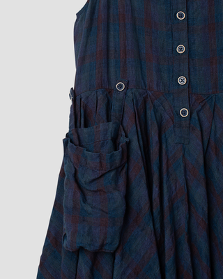 Ewa i Walla dress blue checked Kyra 55974 AW26 original