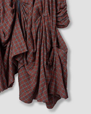 Ewa i Walla dress checked linen Valborg 55977 AW26 original