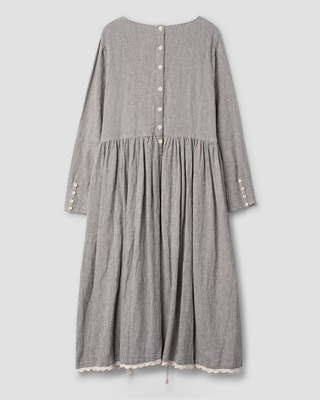 Ewa i Walla dress striped linen Agnes 55982 AW26 original