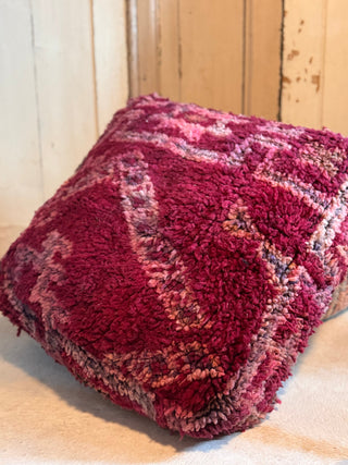 SanDahlia Kussens Poef bordeaux vintage kelim Poef bordeaux vintage kelim