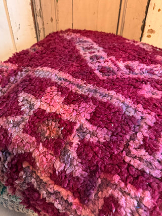 SanDahlia Kussens Poef bordeaux vintage kelim Poef bordeaux vintage kelim
