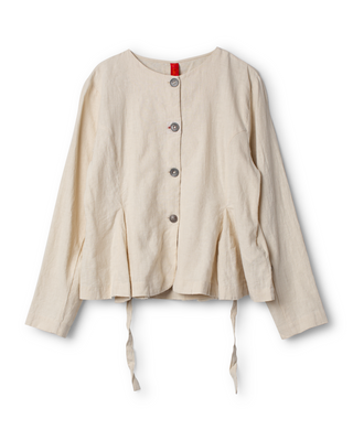 SanDahlia Jas Ewa i Walla jas checked linen Lucy 66781 SS26 oat Ewa i Walla jas checked linen Lucy 66781 SS26 oat