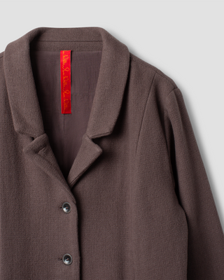 Ewa i Walla coat wool Majros 66794 AW26 raisin