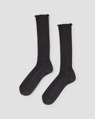 SanDahlia Accessoires Ewa i Walla socks knitted cotton Loella 77622 AW25 graphite Ewa i Walla socks knitted cotton Loella 77622 AW25 graphite