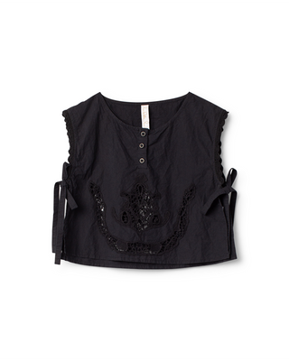 SanDahlia blouse One Size Ewa i Walla vest cotton lace Astri 77628 SS26 black Ewa i Walla vest cotton lace Astri 77628 SS26 black