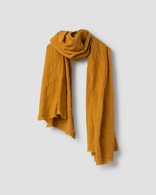 SanDahlia sjaal Ewa i Walla shawl cotton Judy 77632 AW26 ochre Ewa i Walla shawl cotton Judy 77632 AW26 ochre