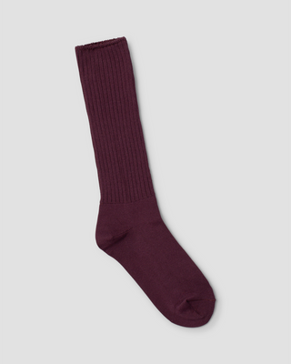 Ewa i Walla sock Tea 77637 AW26 burgundy
