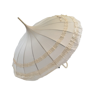 SanDahlia Paraplu Pagode paraplu met Volants in beige Pagode paraplu met Volants in beige