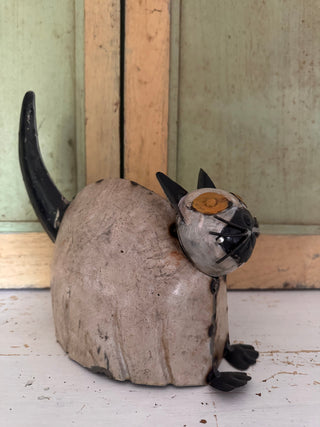 SanDahlia beelden Metalen kat Metalen kat