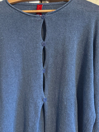 SanDahlia blouse Ewa i Walla cardigan / vest cotton knit Cordelia 44207 SS26 blue Ewa i Walla cardigan / vest cotton knit Cordelia 44207 SS26 blue