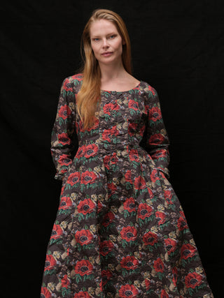 SanDahlia jurk Ewa i Walla dress flower cotton Miranda 55991 original Winter specials 2025 Ewa i Walla dress flower cotton Miranda 55991 original Winter specials 2025