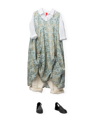 SanDahlia jurk Ewa i Walla checked linen Malin 55959 SS26 checked Ewa i Walla checked linen Malin 55959 SS26 checked