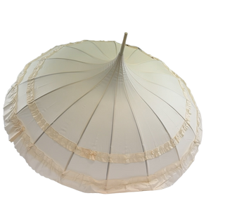 SanDahlia Paraplu Pagode paraplu met Volants in beige Pagode paraplu met Volants in beige