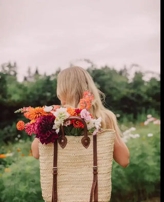 Melecraft Rugzak met rieten - Strandtas van stro met leren riem: Bruin Rugzak met rieten - Strandtas van stro met leren riem: Bruin
