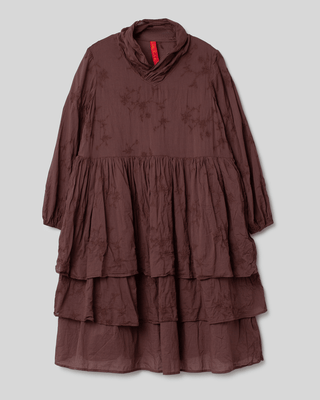 Ewa i Walla Dress Petra Embroidered Voile 55767 AW22 Burgundy